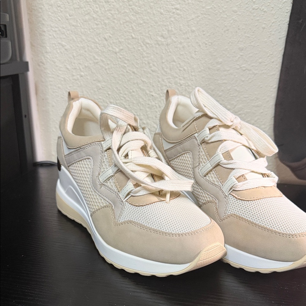 Mix No. 6 Beige and White Women's Sneakers